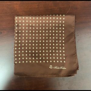 Brown Silk Pocket Square
